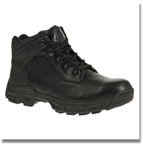 BATES MEN'S CODE 6-4" BOOTS

Soft toe, Lightweight Leather and Nylon Upper with a TPU Enhanced Print
Breathable Vapor Mesh Tongue
Padded Collar and Ergonomic Flex Points
V-Fit Comfort Lacing System
Dual Density Removable Cushioned Insert
Lightweight Phylon Midsole
Slip Resistant Rubber Outsole and External Shank
Athletic Cement Construction