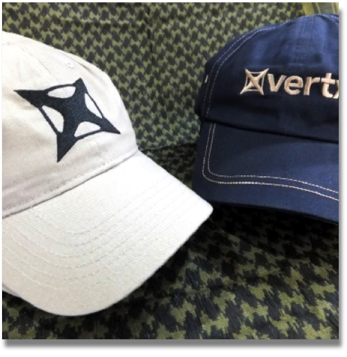 VERTX HAT

White and Navy blue