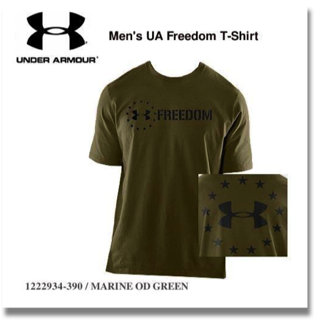 UNDER ARMOUR MEN'S FREEDOM T-SHIRTS