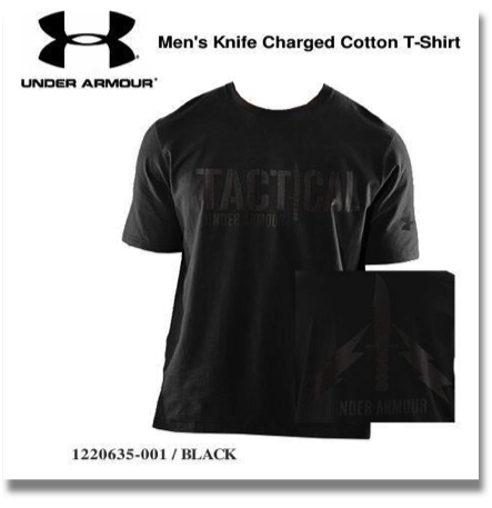 UNDER ARMOUR MEN'S KNIFE CHARGED COTTON T-SHIRT