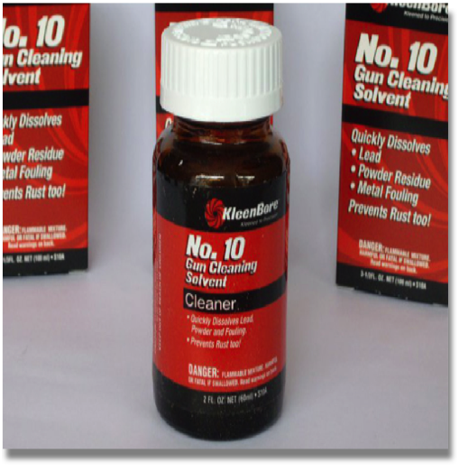 KLEEN BORE 
GUN CLEANING SOLVENT

#10 Solvent quickly lifts lead, powder residue and metal foulings