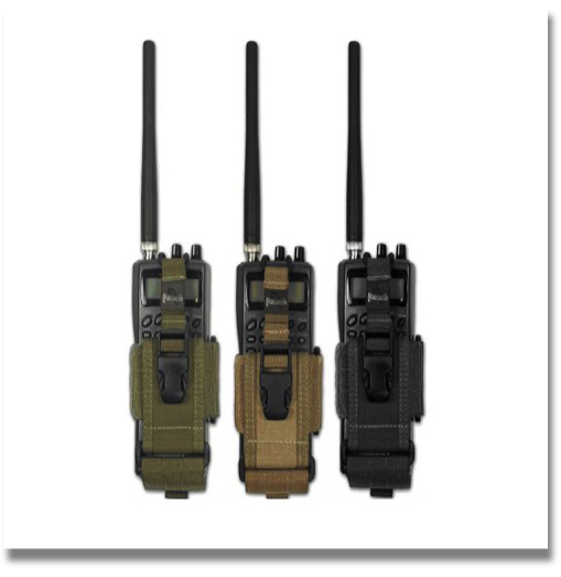 MAGFORCE WALKIE TALKIE RADIO HOLDER

CP-L (#0102) holds most large radios, satellite phones, and GPS. CP-L can also be attached to your MAGFORCE backpack or be carried on the belt upright or sideways and has length and diameter adjustments for a perfect size fit.