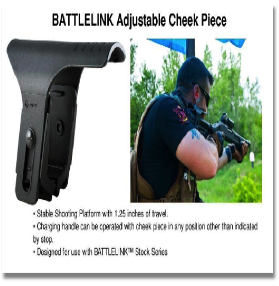 MISSION FIRST TACTICAL 
Battlelink Adjustable Cheek Piece