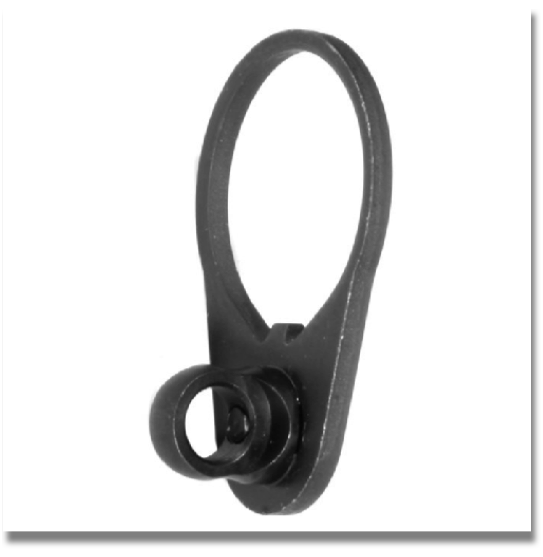 BLACKHAWK! Universal Single-Point Sling Adapter


	A fully ambidextrous adapter that converts most AR-15/M4 platforms with collapsible stocks to accept a single-point sling that allows the weapon to hang flat against the body.
